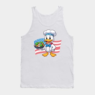 A Whimsical Tribute to American Culture in Cartoon Style T-Shirt Tank Top